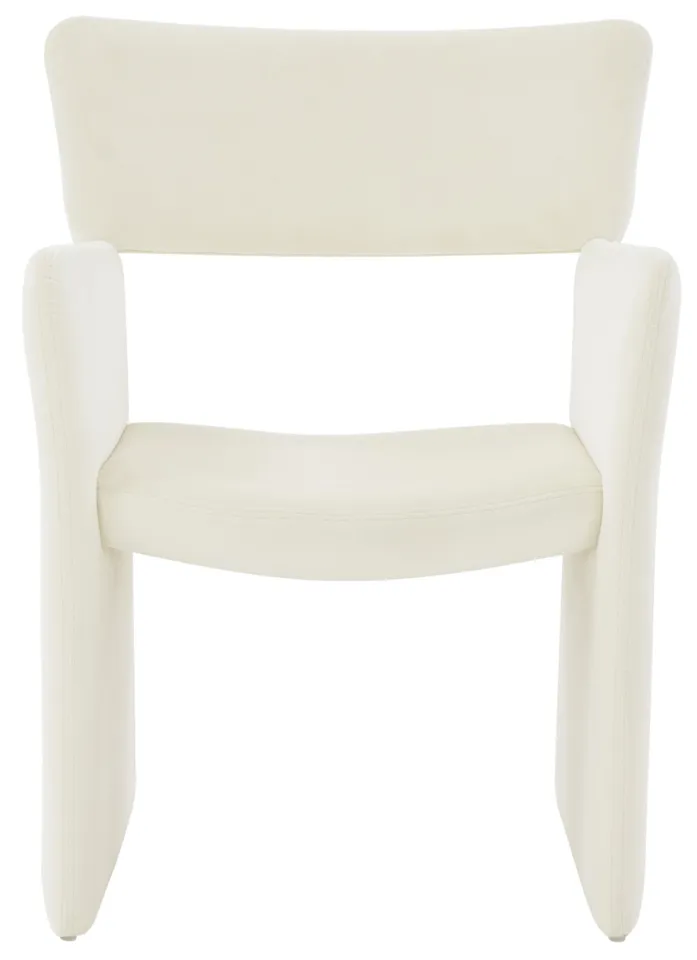 Jayke Velvet Dining Chair - Creme