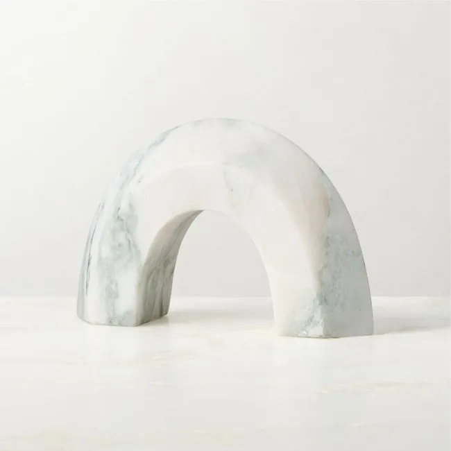 Appia White Marble Arch Sculpture Small 6"