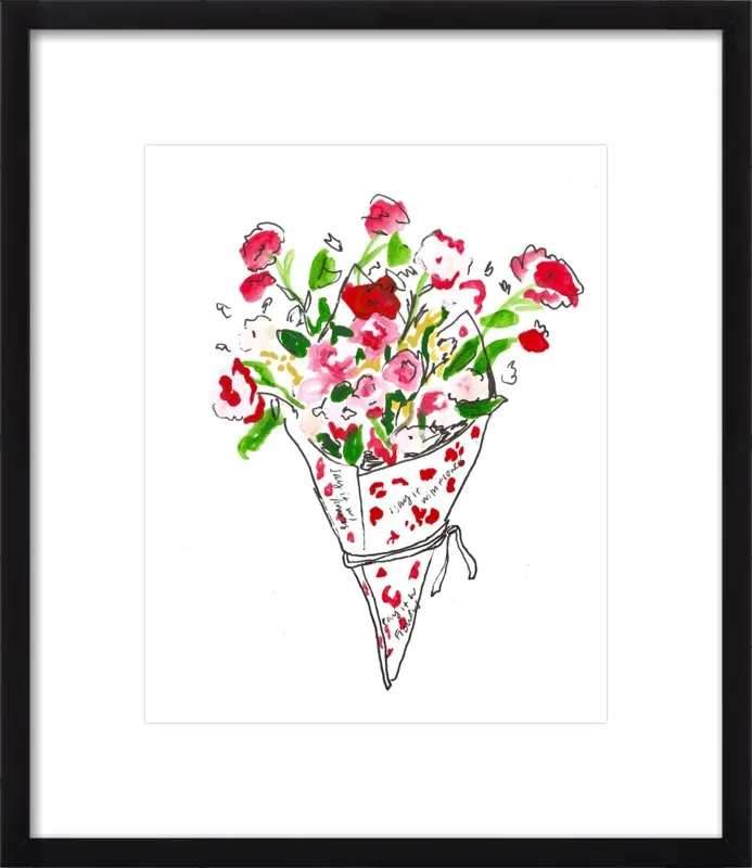 Bodega Flowers in Pink and Red by Larsen McDowell for Artfully Walls