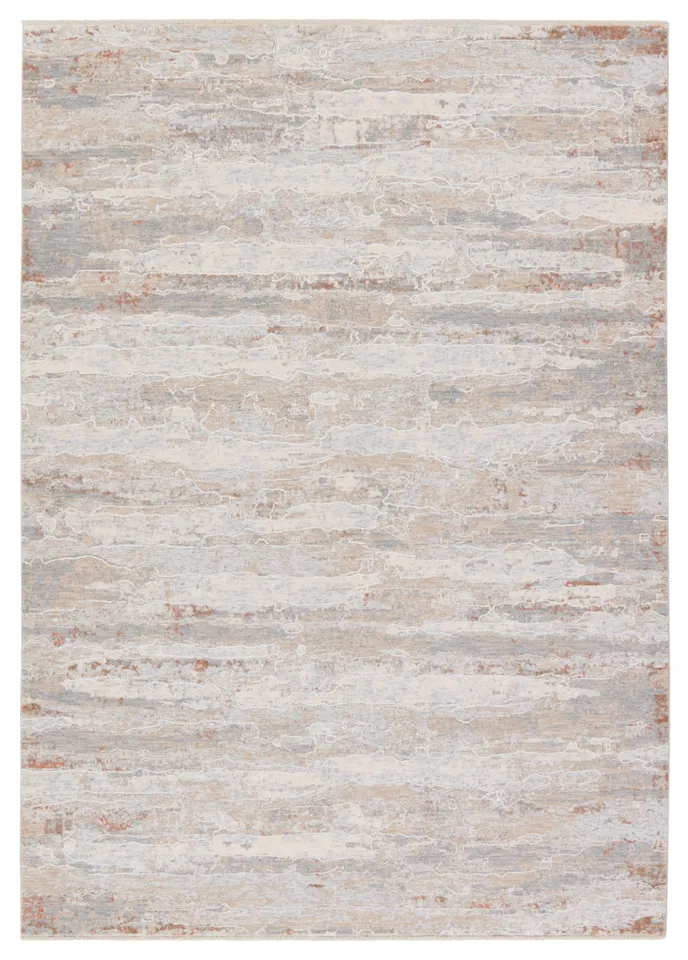 Taroko Abstract Tan/ Cream Area Rug (4'X6')