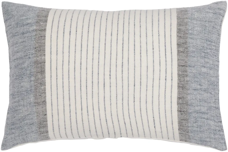 Linen Stripe Buttoned LNB-004 20"L x 20"W Pillow Cover