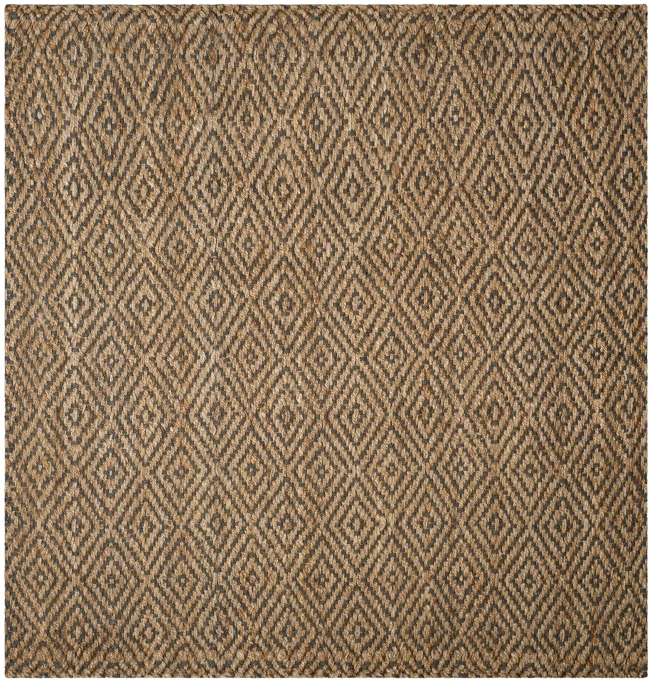 Arlo Home Hand Woven Area Rug, NF181D, Natural/Grey,  7' X 7' Square