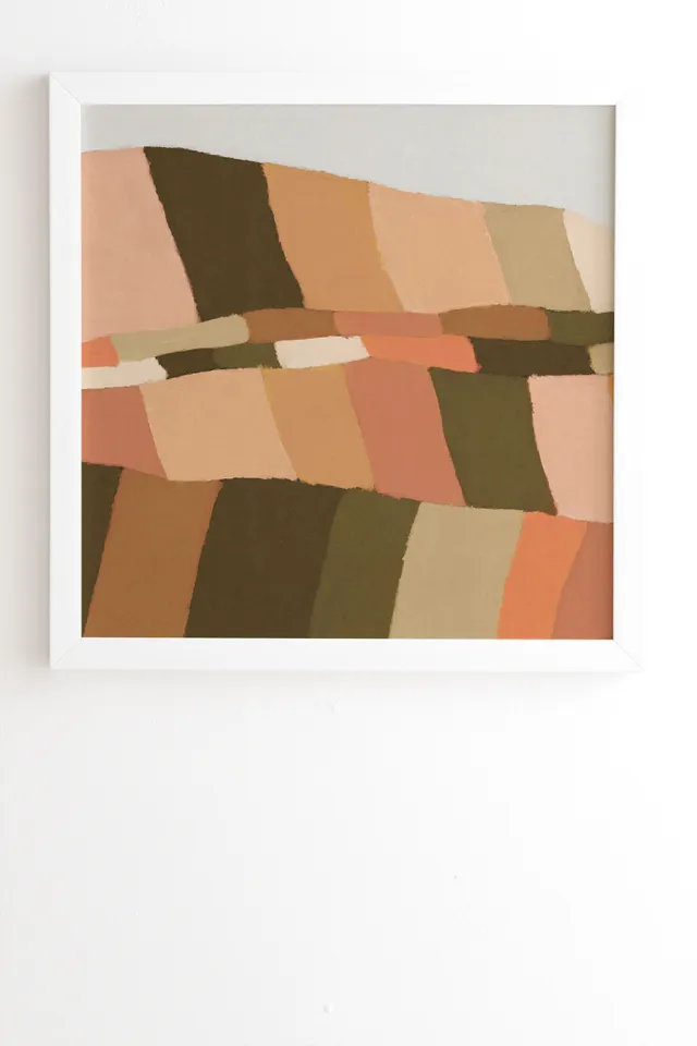 Colorful Hills Ii by Alisa Galitsyna - Framed Wall Art Basic White 30" x 30"