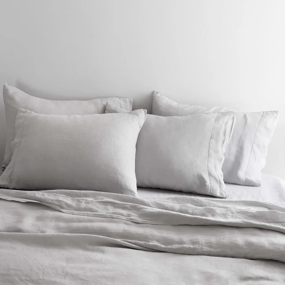 The Citizenry Stonewashed Linen Bed Bundle | Full | Light Grey