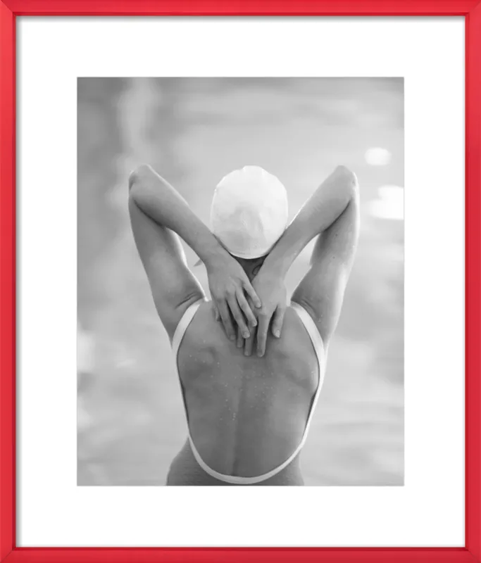 The Swimmer with a white  cap by Lucy Snowe for Artfully Walls