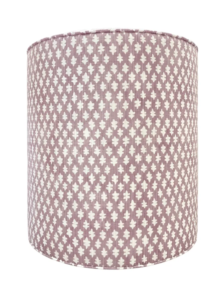 THE TIGHT ROUND OTTOMAN :: TILLY PRINT // SMOKEY LILAC - 17" Diameter X 19" Height Without Bullion