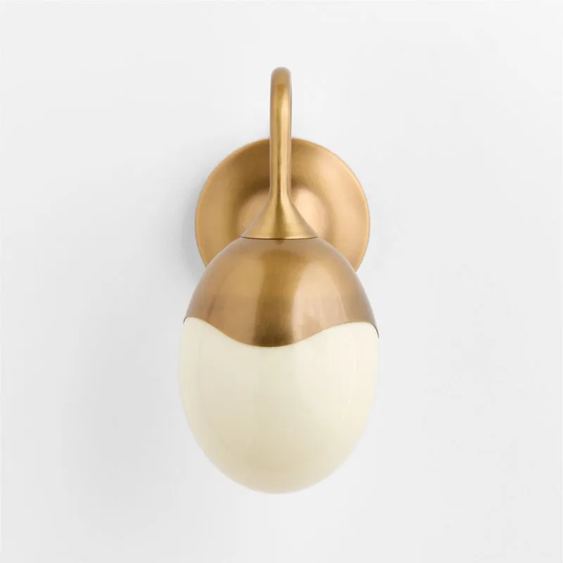 Primrose Glass and Metal Wall Sconce Light