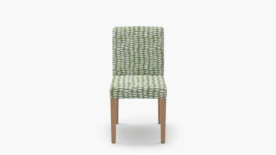 Signature Dining Chair, Olive Odalisque, Natural Square Tapered Leg