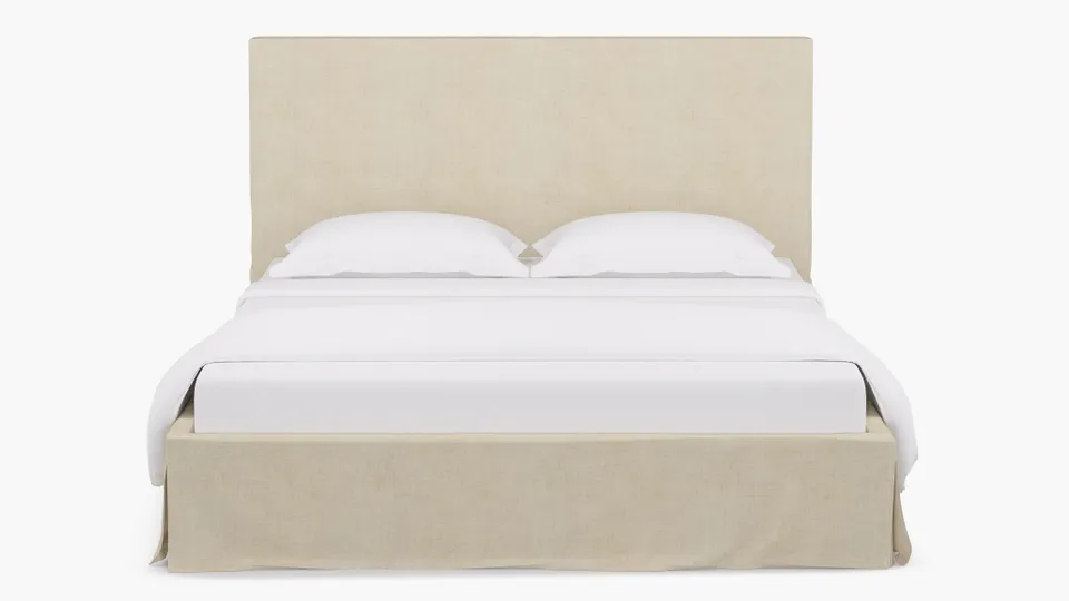 Slipcovered Bed, Talc Everyday Linen, King