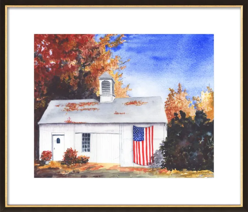 The Ross Barn in Fall by Lydia Marie Elizabeth for Artfully Walls