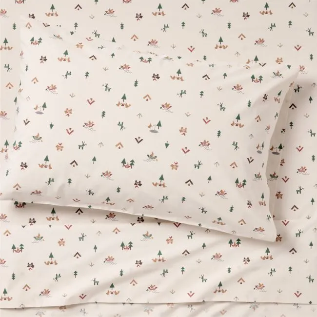 Cozy Camper 100% Organic Cotton Percale Kids Twin Sheet Set