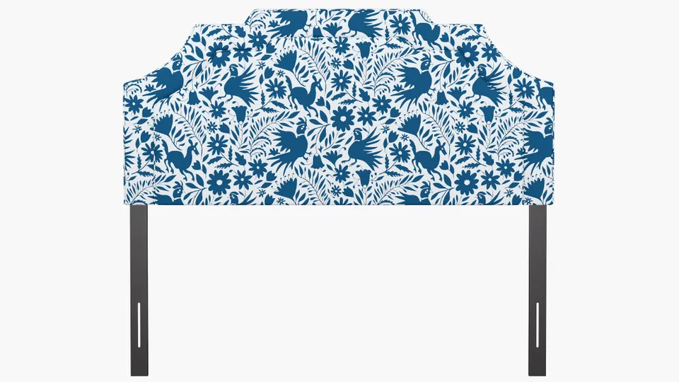 Art Deco Headboard, Cerulean Frida, Queen