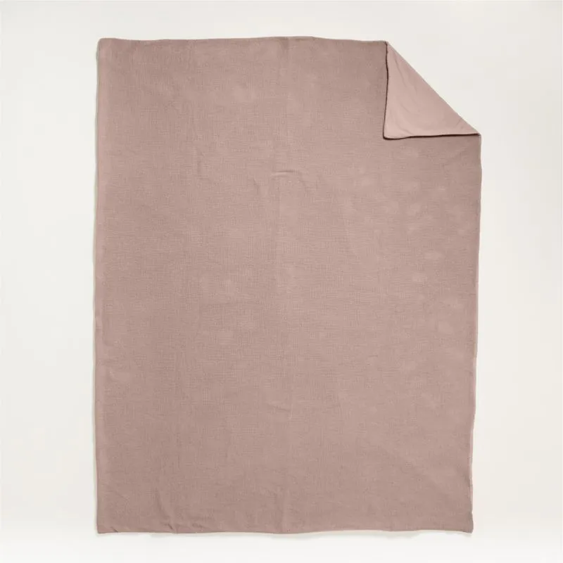 Scoop Classic Mauve Waffle Weave Kids Full/Queen Duvet Cover