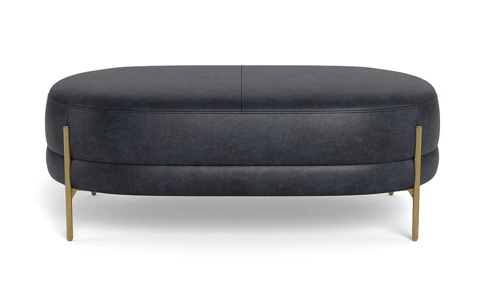Fiona Leather Ottoman
