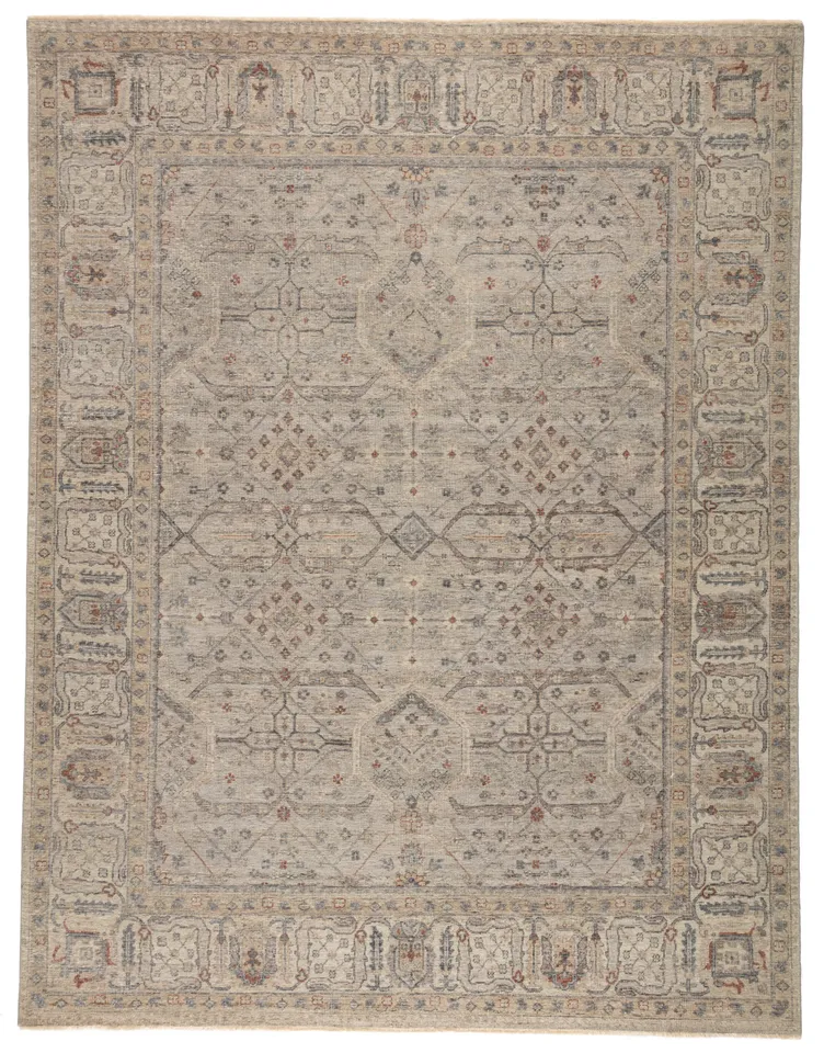 Maison Hand-Knotted Oriental Beige/ Gray Area Rug (10'X14')
