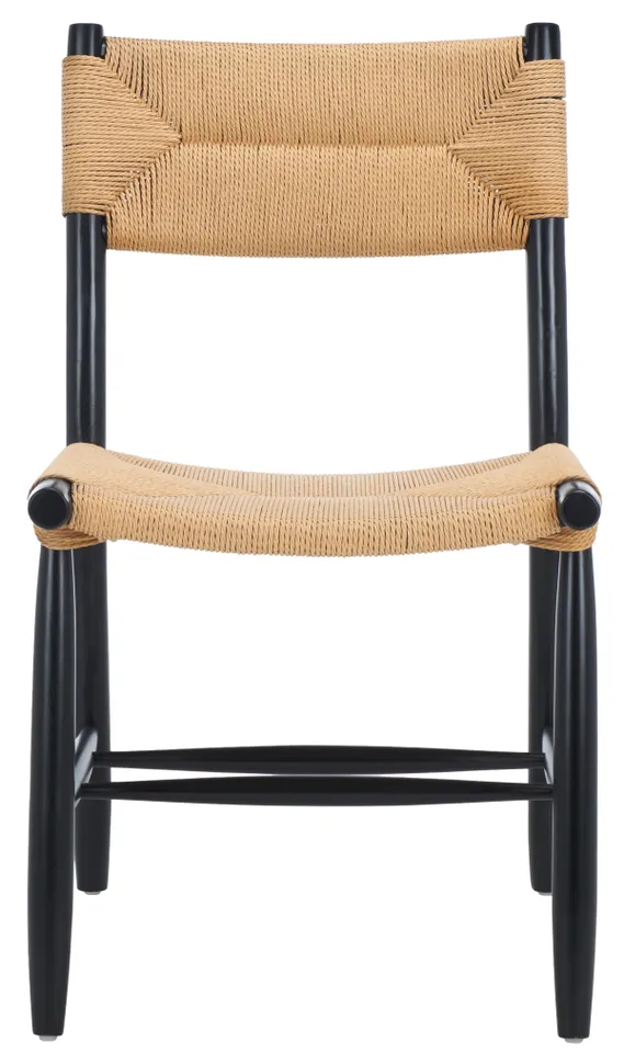 Floryn Rope Dining Chair, Set Of 2 - Natural / Black