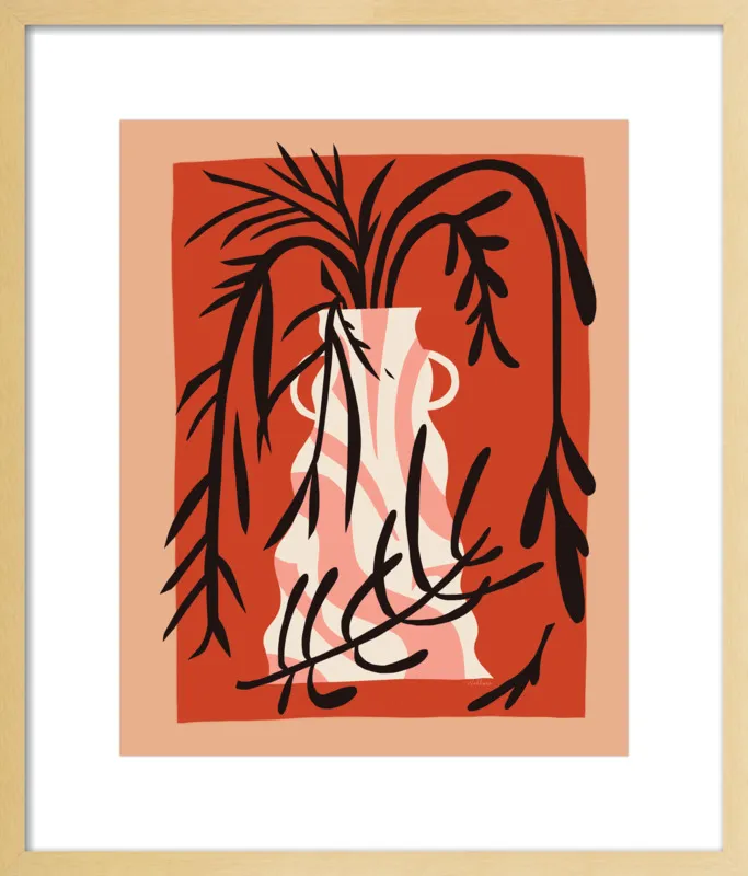 vase in rust by Erin Wallace for Artfully Walls