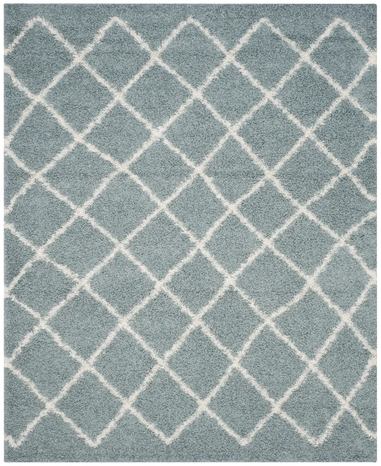 Arlo Home Woven Area Rug, SGD258C, Seafoam/Ivory,  8' 6" X 12'