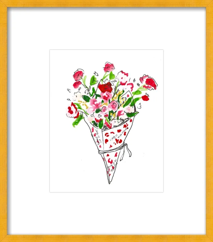 Bodega Flowers in Pink and Red by Larsen McDowell for Artfully Walls