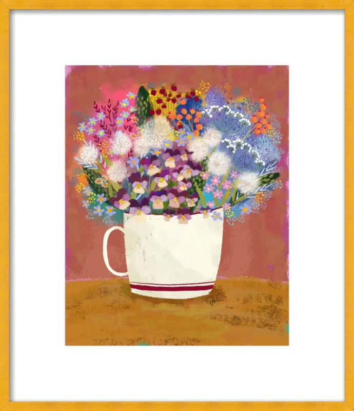 Violas in Russet by Joy Laforme for Artfully Walls
