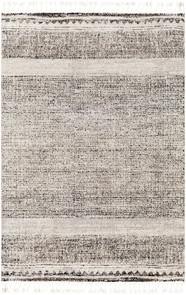Blackburn Black Indoor 2'7" x 7'3" Machine Woven Rug