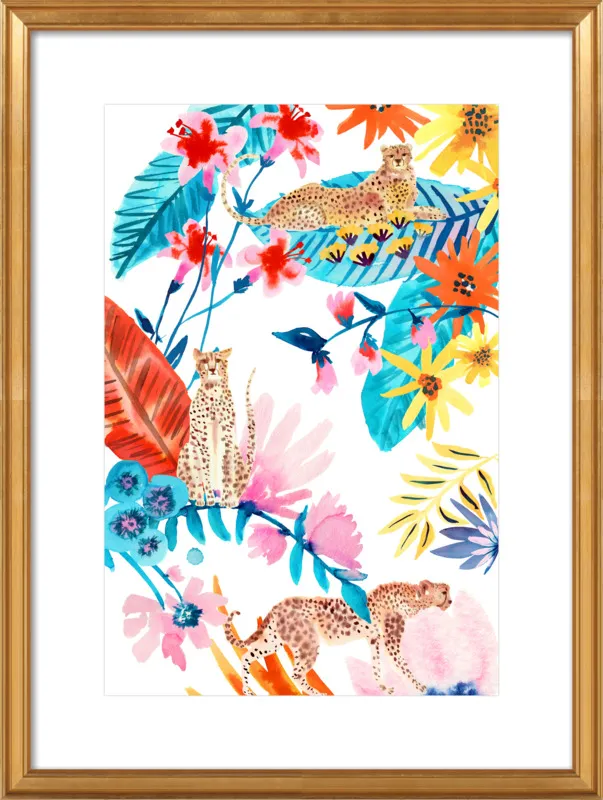 Cheetah Jungle by Jen Lindup for Artfully Walls