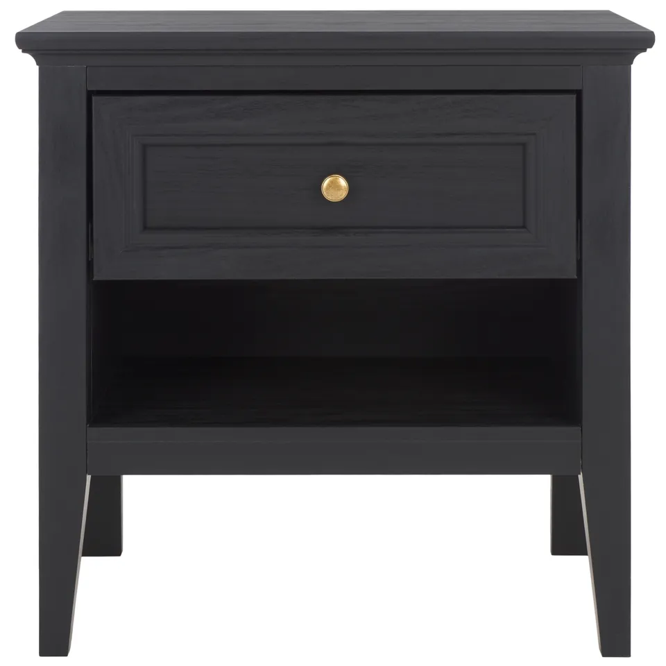 Sondra 2 Drawer Nightstand - Black / Gold