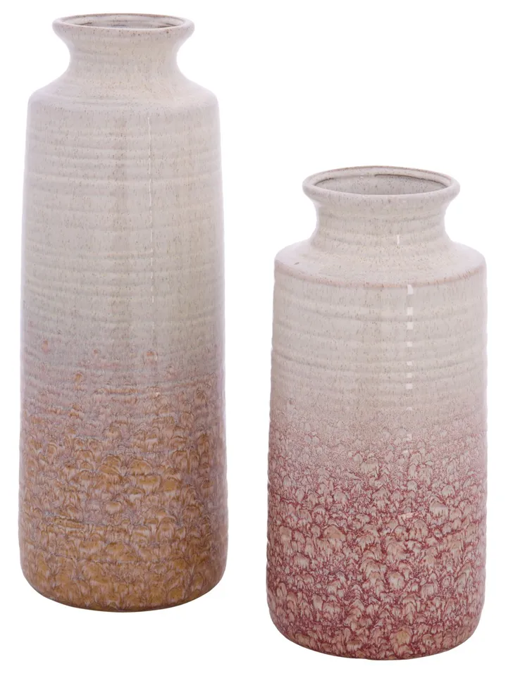 Luma Ombre Glazed Vase, Set of 2 - Multi