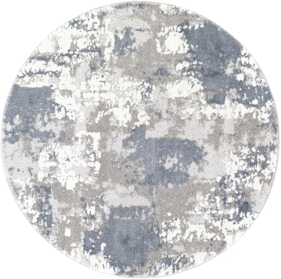 Venice Gray Indoor 5'3" x 5'3" Machine Woven Rug