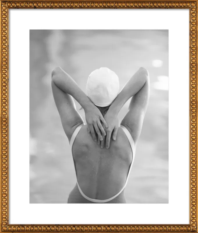 The Swimmer with a white  cap by Lucy Snowe for Artfully Walls