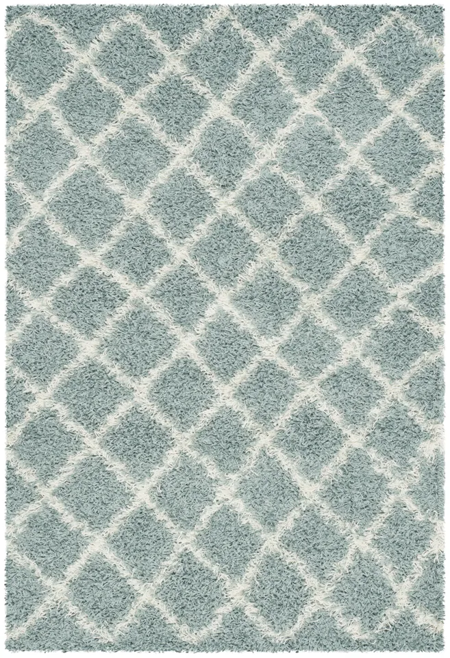 Arlo Home Woven Area Rug, SGD258C, Seafoam/Ivory,  4' X 6'