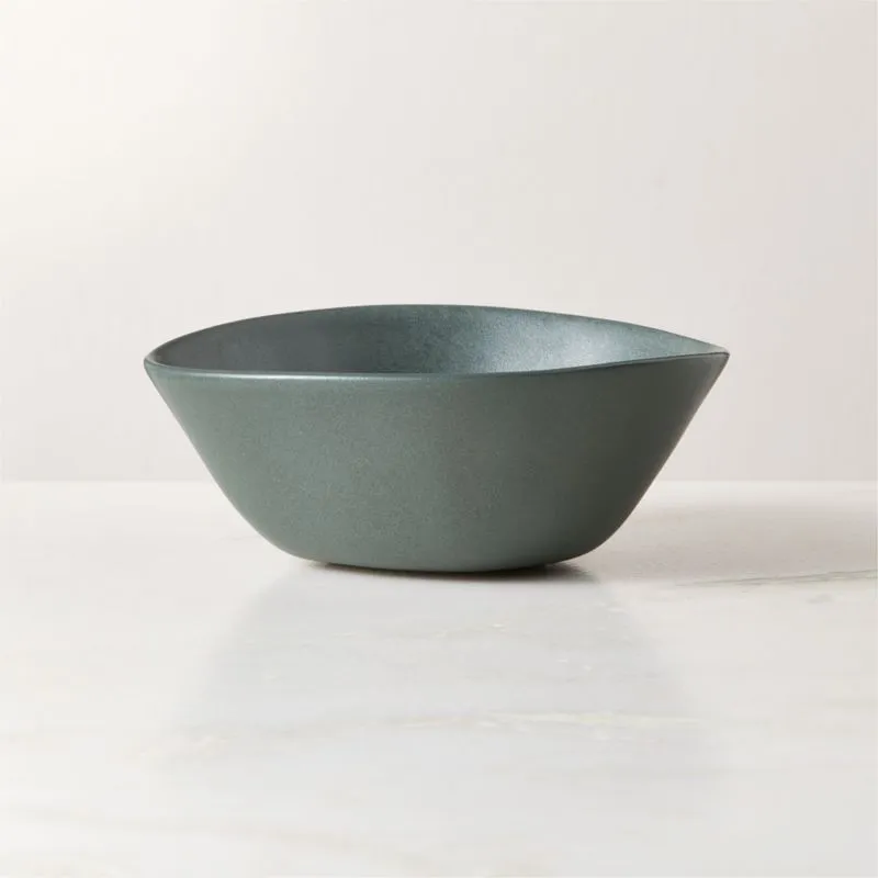 Selene Green Stoneware Soup Bowls Set of 6