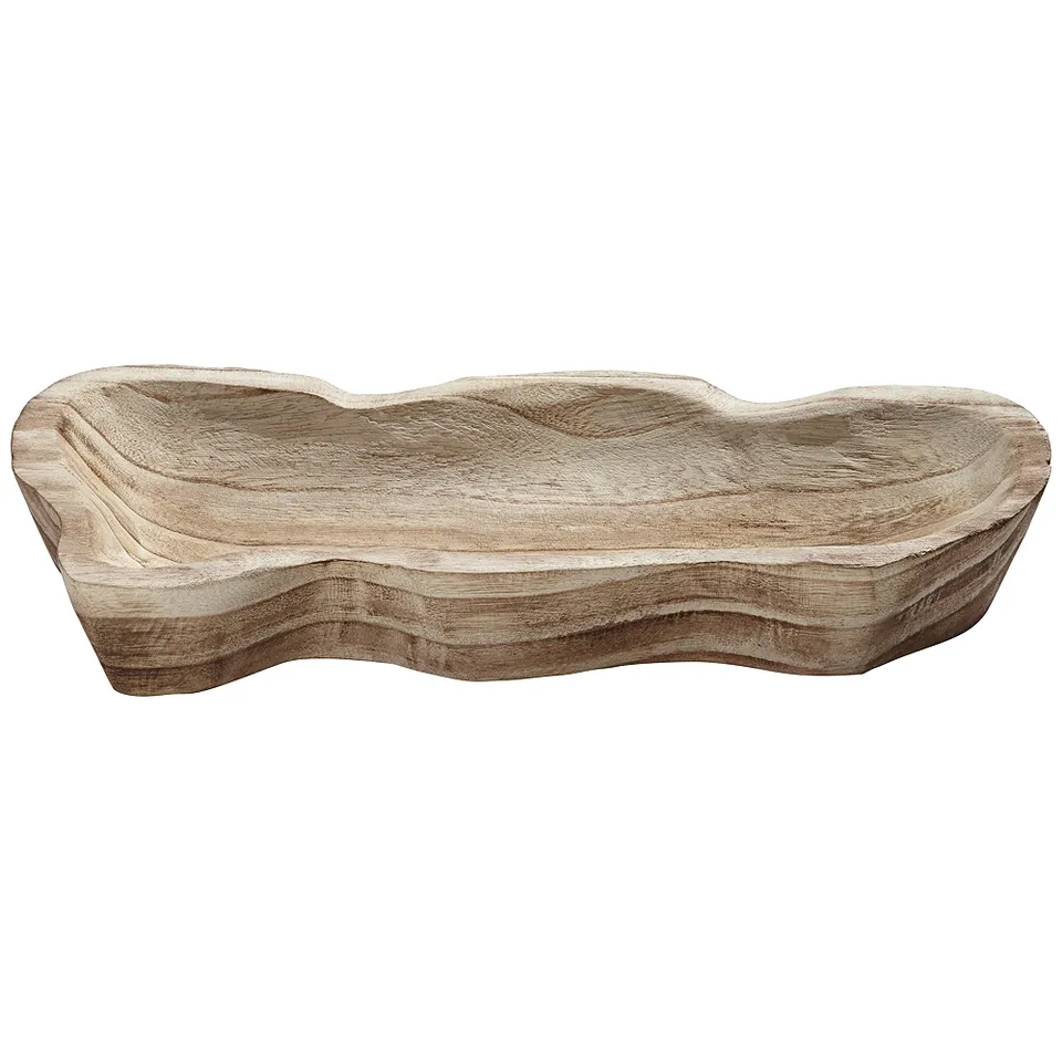 Bolinas 14 3/4" Wide Matte Burlywood Decorative Tray