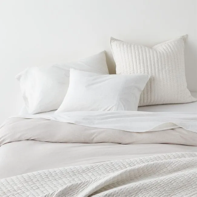 Cozysoft Organic Cotton Jersey Oatmeal Brown Full/Queen Duvet Cover