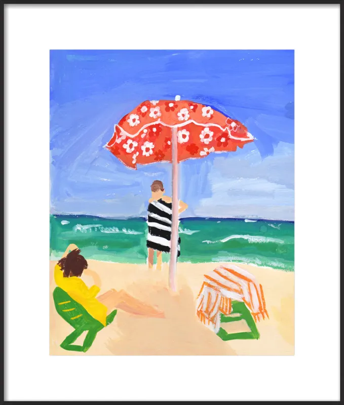 Italian Beach Umbrella by Jackie Mancuso for Artfully Walls