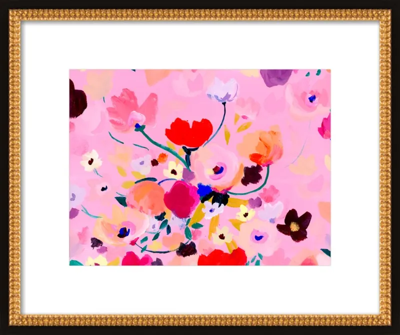 Pink Posey by KT Smail for Artfully Walls