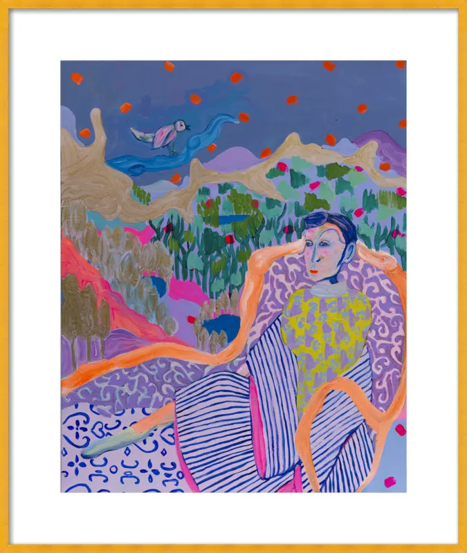 "The Nightingale" illustration by Davina Shefet for Artfully Walls