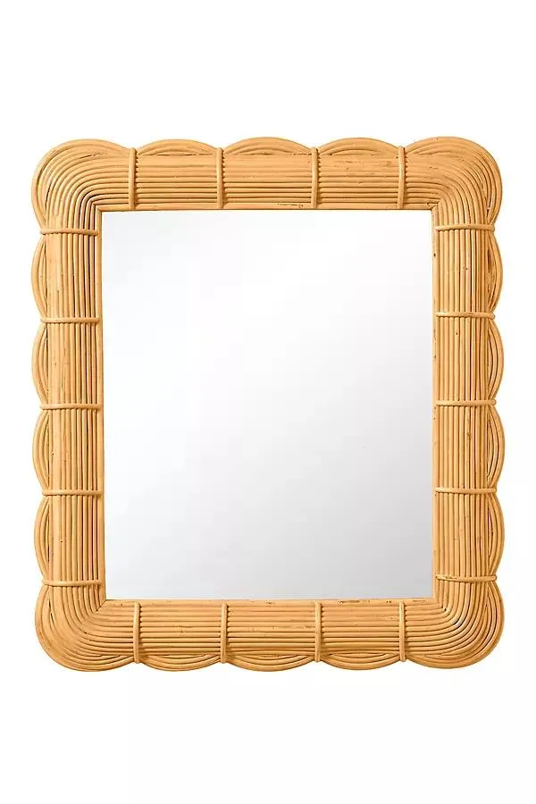 Clara Bundled Rattan Rectangular Mirror