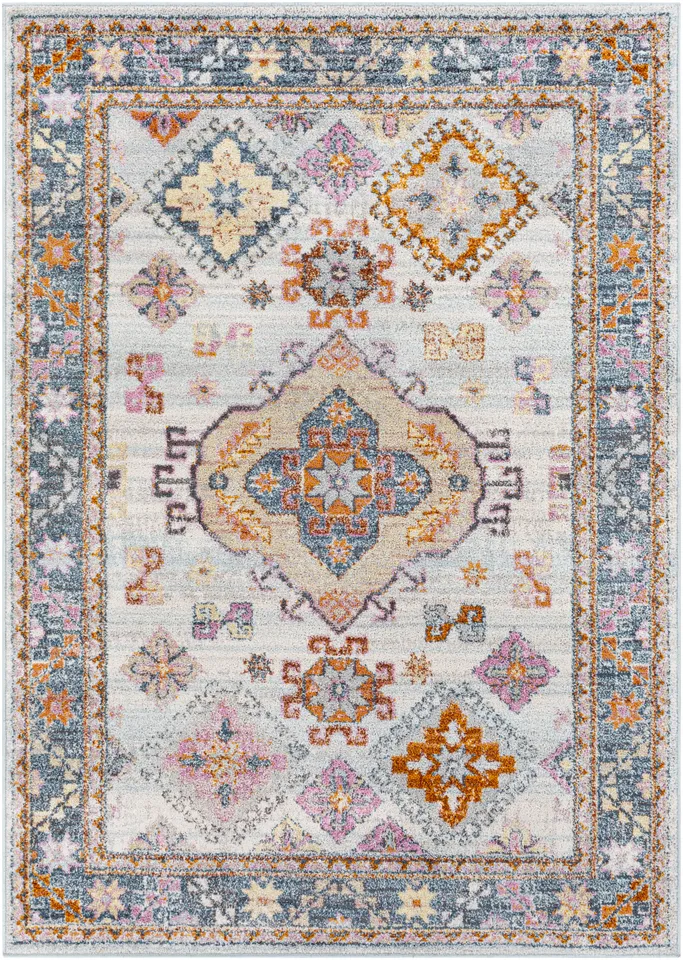 New Mexico Blue Indoor 2' x 3' Machine Woven Rug