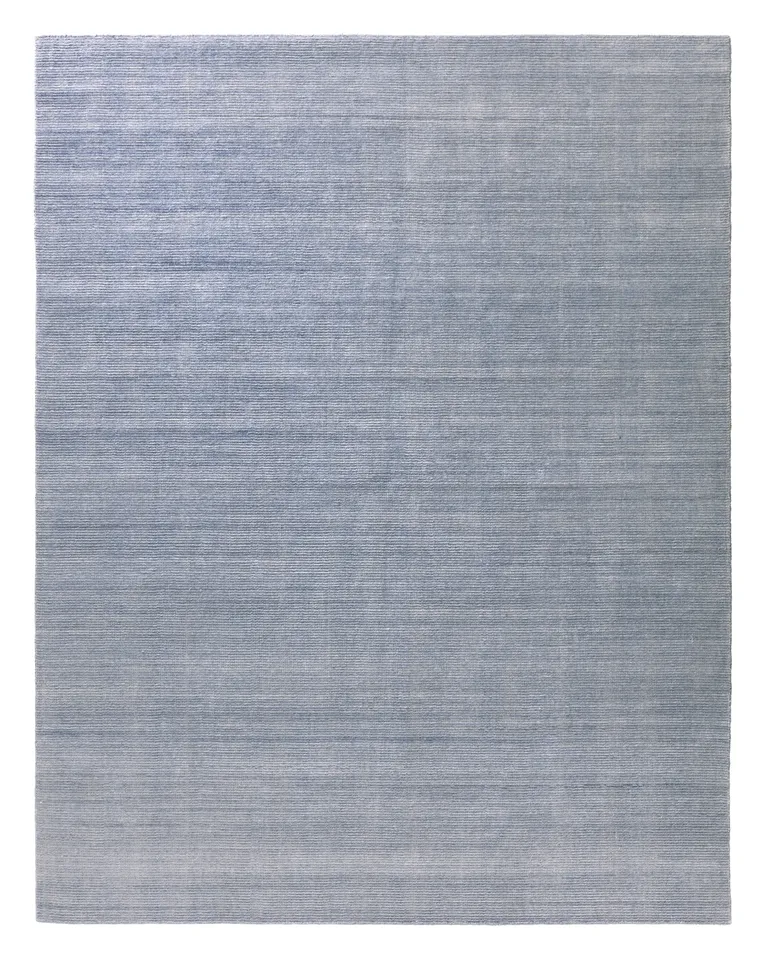 Danan BRV05 Handmade Outdoor Striped Light Blue and Cream Area Rug (6'x9')