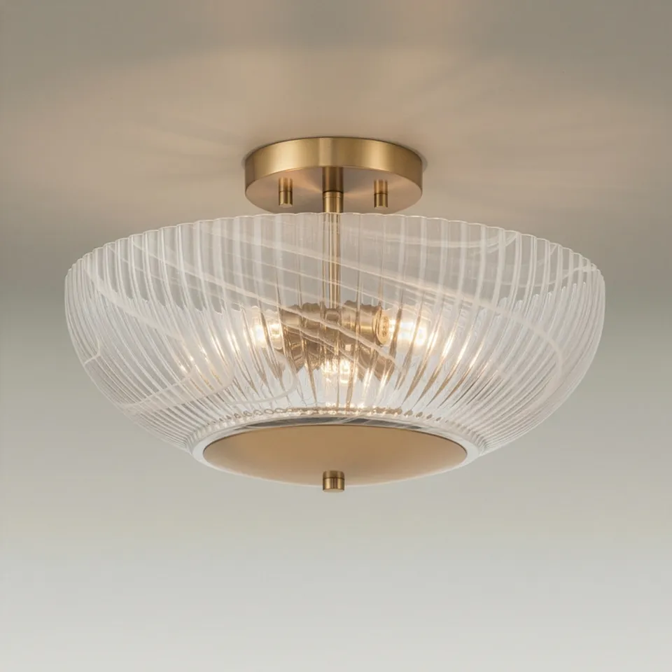 Possini Euro Molini 15 1/2" Wide Warm Brass Bowl 3-Light Ceiling Light