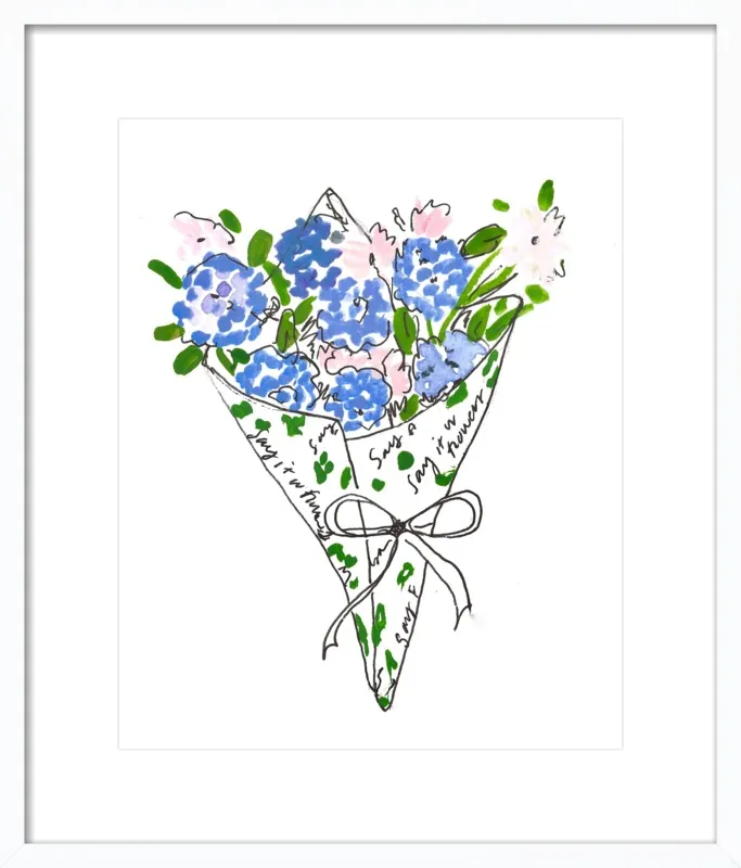 Bodega Flowers in Blue by Larsen McDowell for Artfully Walls