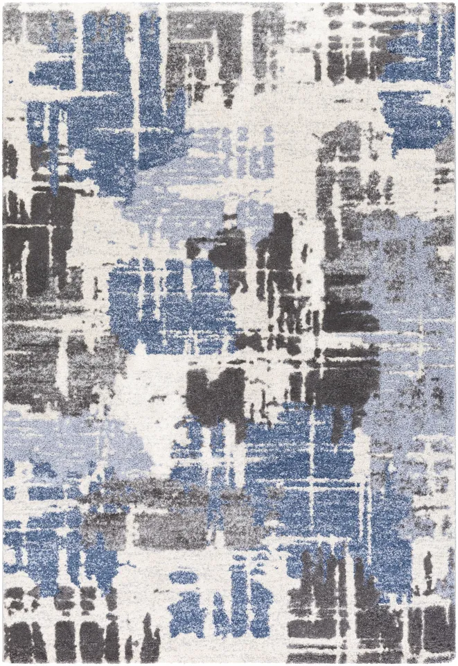 Cielo Blue Indoor 2' x 2'11" Machine Woven Rug