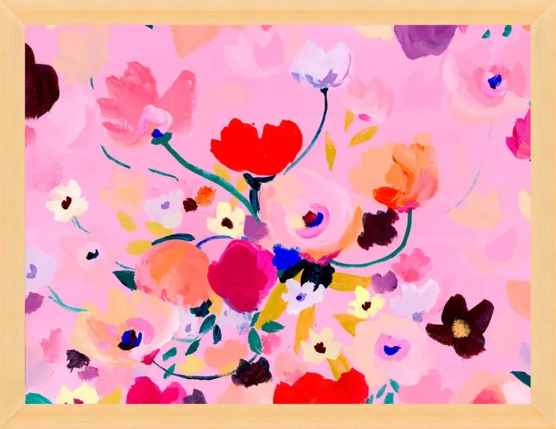 Pink Posey by KT Smail for Artfully Walls