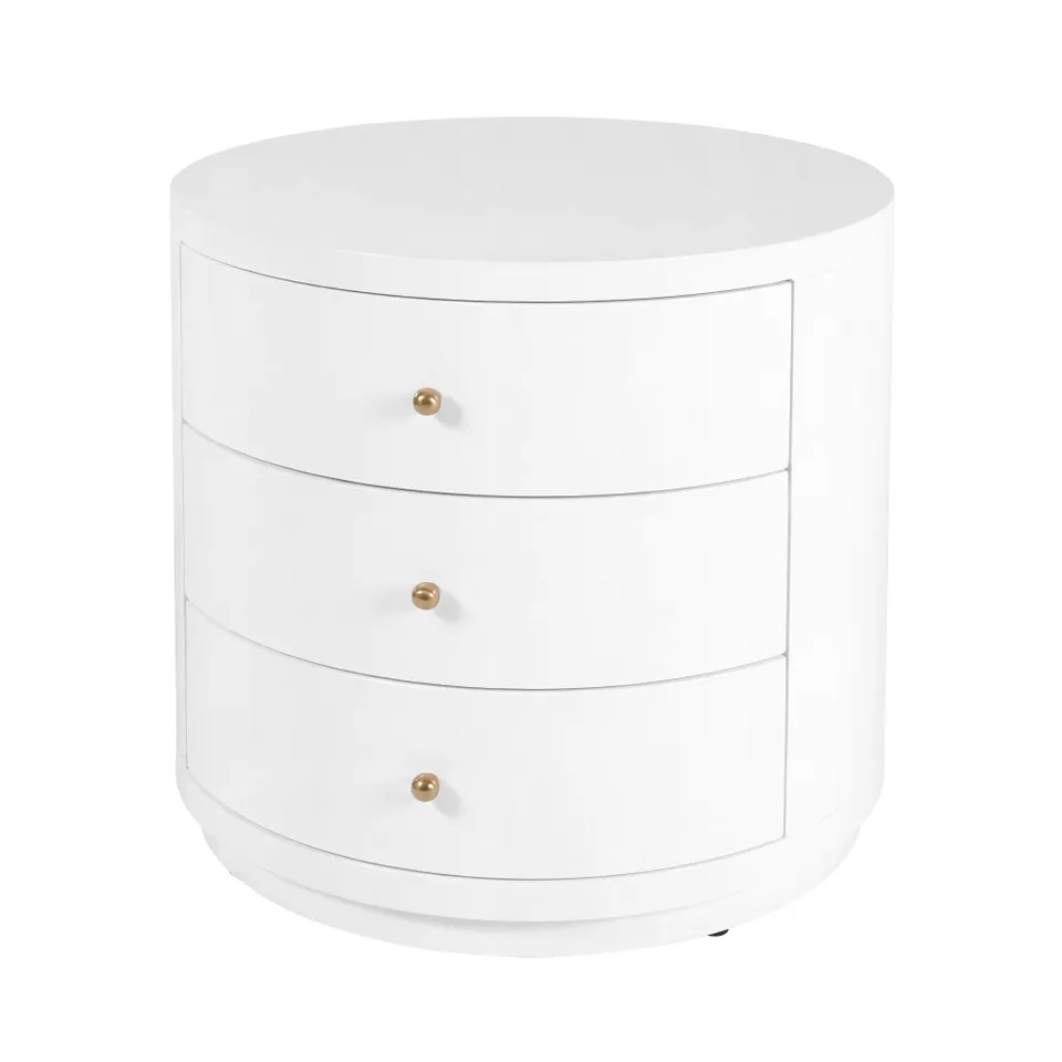 Nora Smooth White End Table