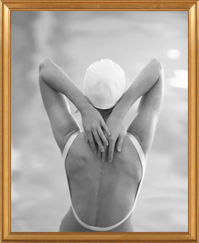 The Swimmer with a white  cap by Lucy Snowe for Artfully Walls