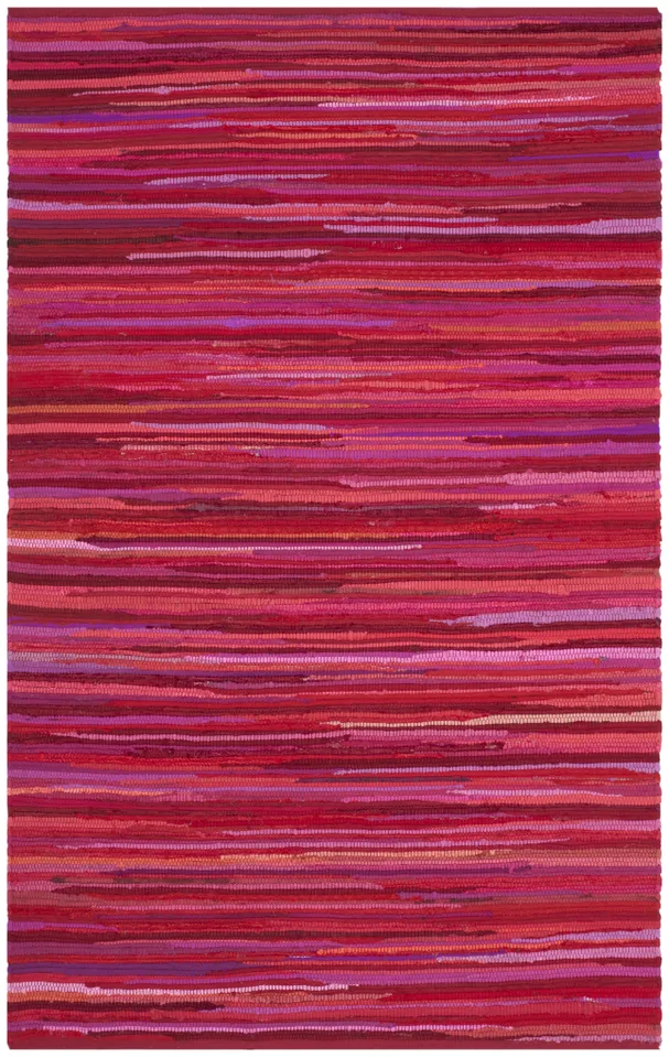 Arlo Home Hand Woven Area Rug, RAR130R, Red/Multi,  4' X 6'