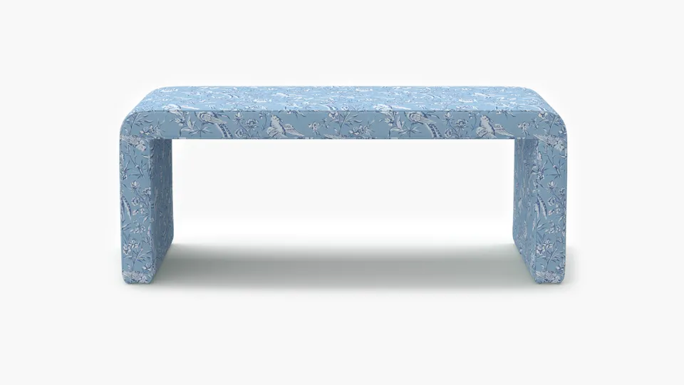 Waterfall Bench, Blue Aviary