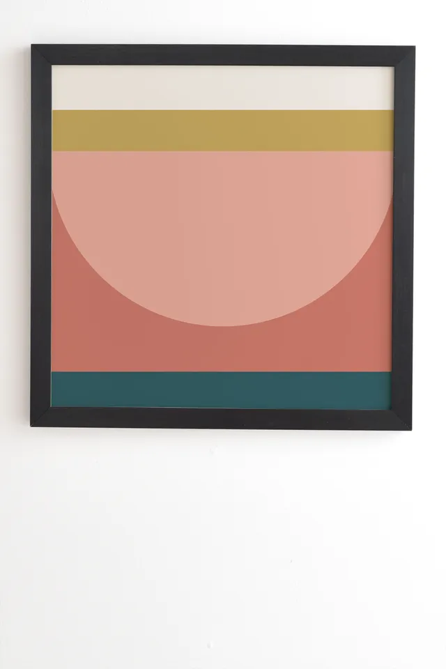 Maximalist Geometric 03 by The Old Art Studio - Framed Wall Art Basic Black 30" x 30"