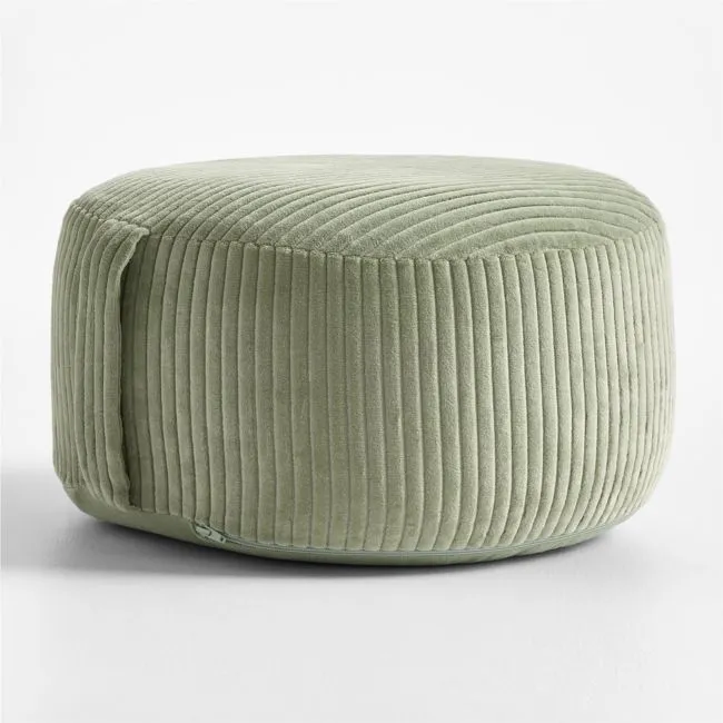 Verte Green Organic Cotton Velvet Corduroy Kids Floor Cushion
